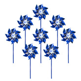 Muka blue pinwheel 12in height with quick setup for vibrant lawn decor.