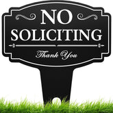 Multiwins No Soliciting Sign for house, 14x11, durable and weather-ready.