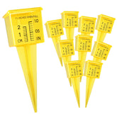 MUMTOP rain gauge with 1.5-inch wide mouth in bright yellow for quick readings