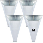 Mumufy four-piece chicken cone set in galvanized steel for efficient multi-bird processing