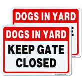 MUXYH Keep Gate Closed sign 2-pack outdoors with rust-free aluminum