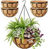 muyezhiyu 14-inch hanging planter with coco coir liner promotes healthy root growth