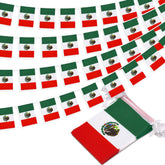 MVPRING Mexico flag pennant banner 33ft with 30 flags for festive celebrations.