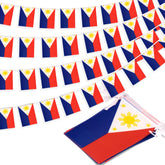 MVPRING Philippines flag pennant banner spans 33 feet with 30 vibrant flags for festive occasions.