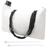 MWEDP 610004-01 shoulder bag, side view, compatible with Black & Decker blowers, easy leaf dumping