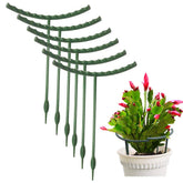 Mwellewm half-round arc plant stake stabilizes small potted plants.