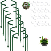 MXHHR half-round plant support 6in keeps small potted plants upright with sturdy plastic design.