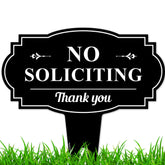 My Sign Center no-soliciting sign for house with 13x13 display, built to last outdoors.