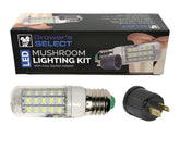 Myco Labs Grower's Select E26 LED Light emitting 6000K spectrum for mushroom pinning