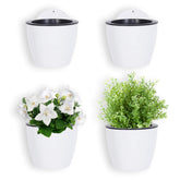 MyGift 7.5-inch wall planter set of 4 in white for compact indoor decor.