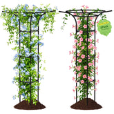 MYMULIKE garden trellis mushroom top for climbing plants, ideal for roses and clematis support.
