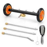 MYPIN 2-in-1 undercarriage cleaner with curved 14-inch wand reaching underbody areas.