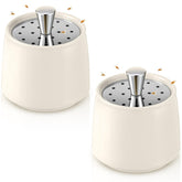 Mysora ceramic fruit fly trap in white jar for stylish indoor use.