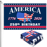 Mythcloud 250th Anniversary USA Flag front view with double-sided readability.