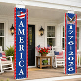 Mythcloud front porch banner 4th of July 2-pack for festive curb appeal.