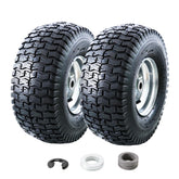 MZREXN 15x6-00-6 tire and wheel assembly front view for quick replacement
