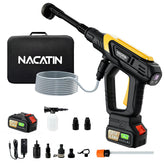 NACATIN 1000PSI cordless washer unit demonstrates portable power for outdoor cleaning