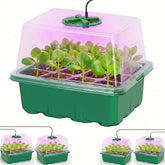 NACNO seed starter kit with 4 trays and 12-cell blocks, ideal for indoor germination.