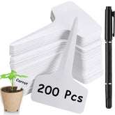 NadaKin plant labels t-shape 4-inch; clearly marks seedlings for easy care