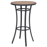 Naga Bahna bar height table top view shows sturdy outdoor build for gatherings
