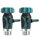 Nakcase garden hose shut off valve set of 2, durable zinc alloy for reliable watering.