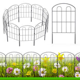NANANARDOSO 28-pack decorative garden fence outdoors creates a neat border for paths and beds.