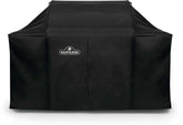 Napoleon Rogue 625 grill cover on grill offering full weather protection.