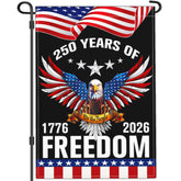 NASIAN 250th Anniversary garden flag, front view for a welcoming patriotic display