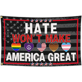 NASIAN Hate Wont Make Us Great flag 3x5 ft outdoors with durable stitching for weather use