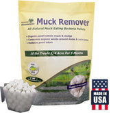 Natural Waterscapes Muck Remover Pellets bag reduces pond muck and debris.