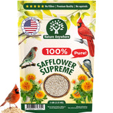 Nature Anywhere safflower Supreme bag on table, USA-made for trustworthy backyard feeding.