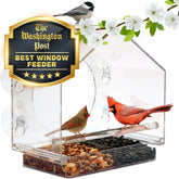 Nature Anywhere window bird feeder offers up-close views through clear acrylic