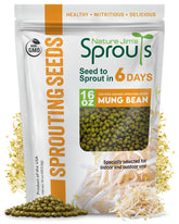 Nature Jims Sprouts mung bean seeds pack ready for home sprouting and fresh nutrition