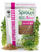 Nature Jims Sprouts organic salad mix bag ready for home sprouting