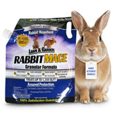 Nature's MACE rabbit granules packaging for year-round garden deterrence.