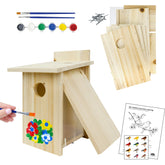 Nature's Way Bird House Wood Kit contents showcase for a creative family project.