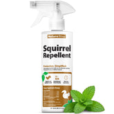 NatureStop Squirrel Repellent Spray bottle for outdoor garden deterrence.