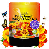 NatureZ Edge marigold seeds mix packaging promises vibrant border color for gardens.