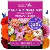 NatureZ Edge zinnia seeds packet for outdoor planting with vibrant color and easy setup