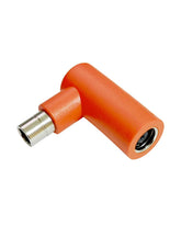 Naubluvo DC adapter main view with orange finish for quick identification and a tidy setup