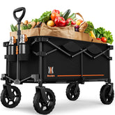 Navatiee 140L folding wagon frame shows compact trunk storage.
