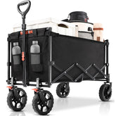 Navatiee 140L wagon folding-compact design enables quick setup for camping.