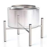 NBPLUS fire pit stand shows adjustable 15–27 inch fit for versatile use