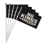NDNXYXGS No King America flag on stick for yard display and seasonal decor.