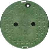 NDS 111C 10-inch irrigation valve, round and green, ready for outdoor installation