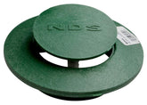 NDS 420 pop-up emitter connected to a 3-inch pipe for drainage