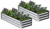 Nedenyou galvanized raised bed in full view for outdoor planting and setup.
