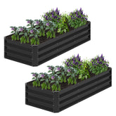 Nedenyou galvanized raised garden bed with ample outdoor planting space for vegetables and flowers