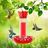 NeepeCiko hummingbird feeder with 30 ports attracts multiple birds outdoors.