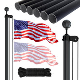NELXINJO 25ft flagpole bottom tube for reinforced outdoor stability